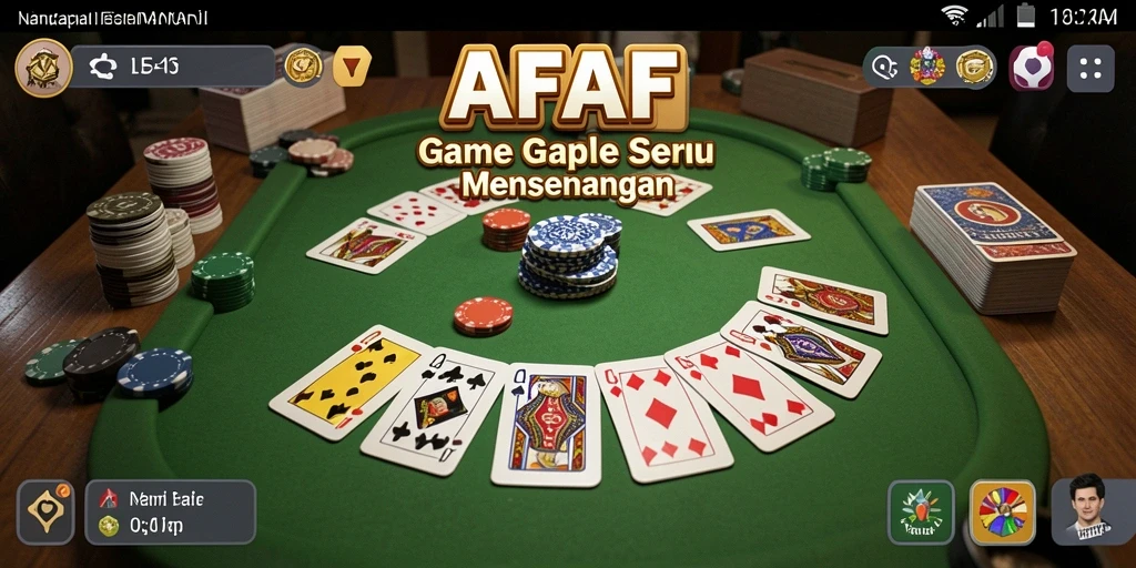 Screenshot AFAF menampilkan gameplay Gaple yang seru dan interaktif.