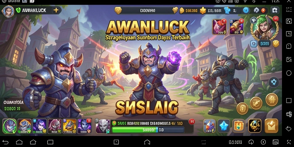 Tampilan gameplay seru AWANLUCK dengan strategi yang menegangkan.