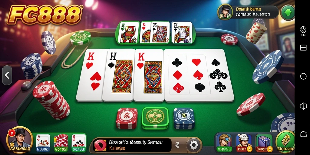 Screenshot gameplay <strong>FC888</strong> menunjukkan pengalaman seru bermain Domino.