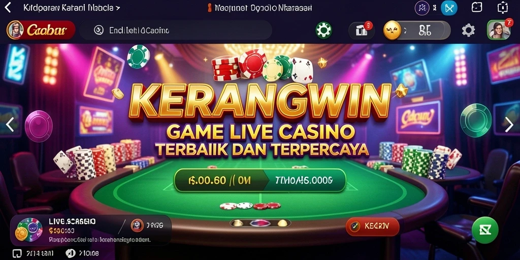 Tampilan menarik dari gameplay Live Casino di KERANGWIN.