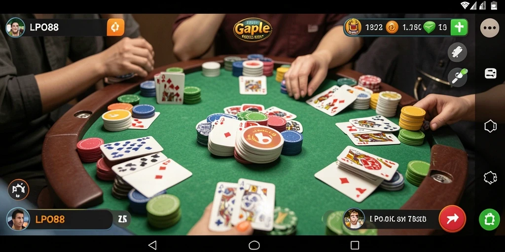 Tampilan gameplay menarik LPO88 saat bermain Gaple.
