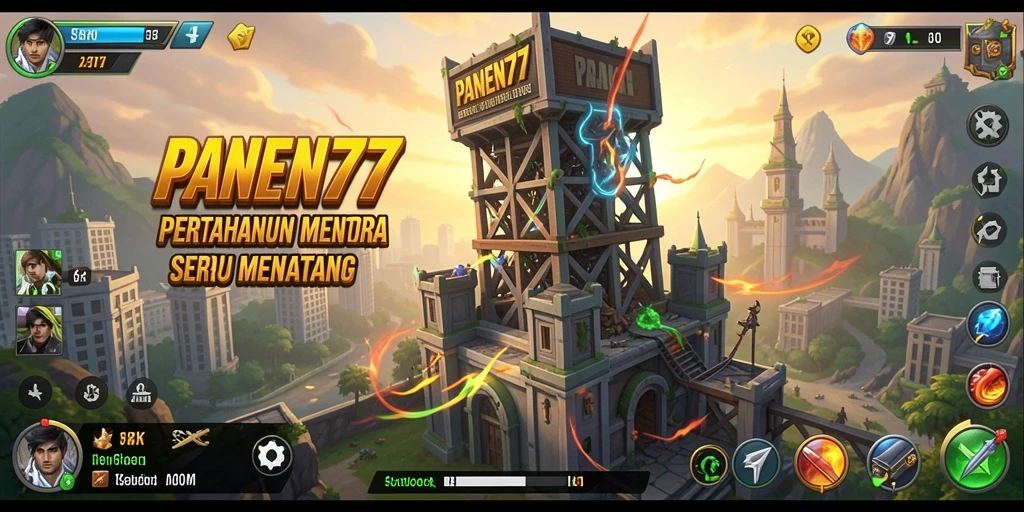 Tangkapan layar dari gameplay menara pertahanan yang seru.