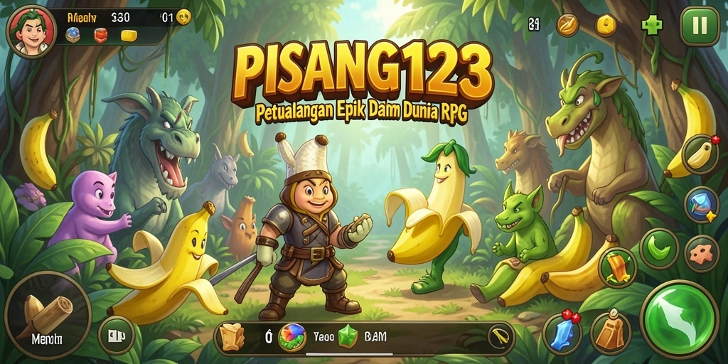 Tampilan gameplay RPG yang seru dan mendebarkan dari PISANG123.