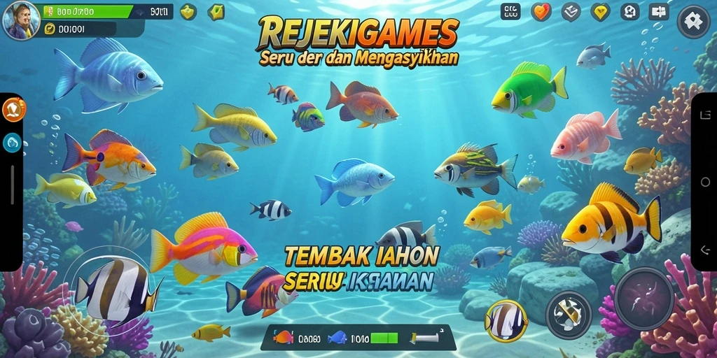 Tampilan gameplay Tembak Ikan yang seru di REJEKIGAMES.