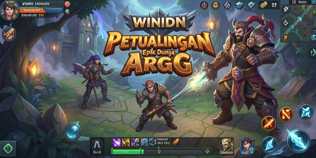 Tampilan gameplay epik dalam petualangan ARPG WINIDN.